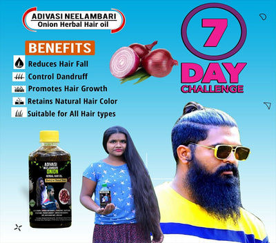 Adivasi Neelambari Onion Hair Oil For Hair Growth - Sri Neelambari Adivasi Hair Oil