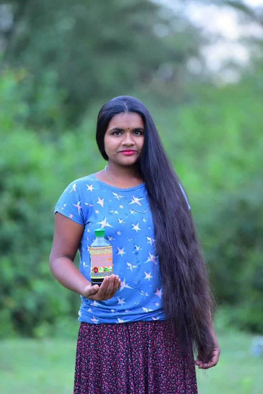 Neelambari Hair Oil With Herbal Shampoo Combo Pack 500 ML - Sri Neelambari Adivasi Hair Oil